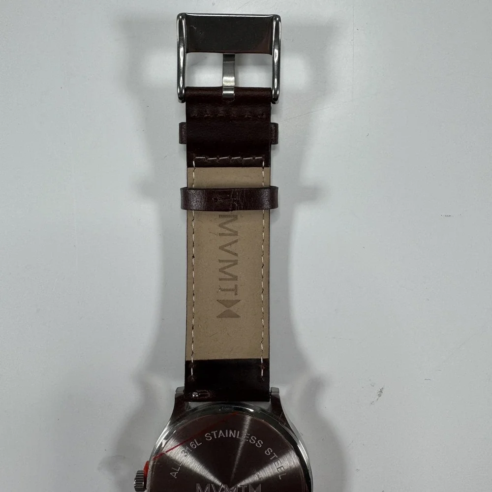 MVMT MT01-SBR Watch Quick Release‎ Brown Leather Straps 316L Stainless Steel
